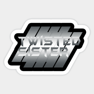 Metallic illustration Twisted Sister Sticker